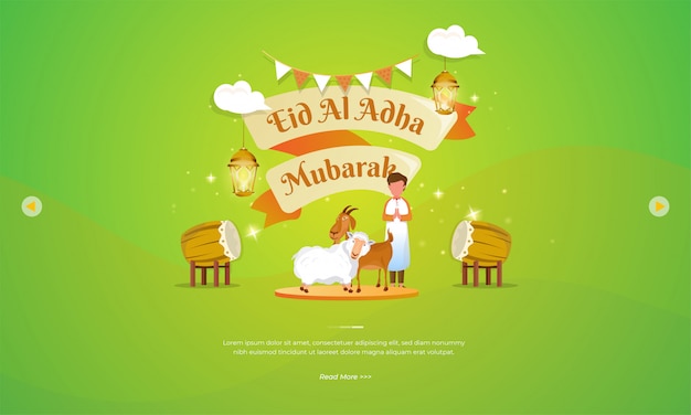  F te  Musulmane  De L a d Al Adha Mubarak Illustration Pour 