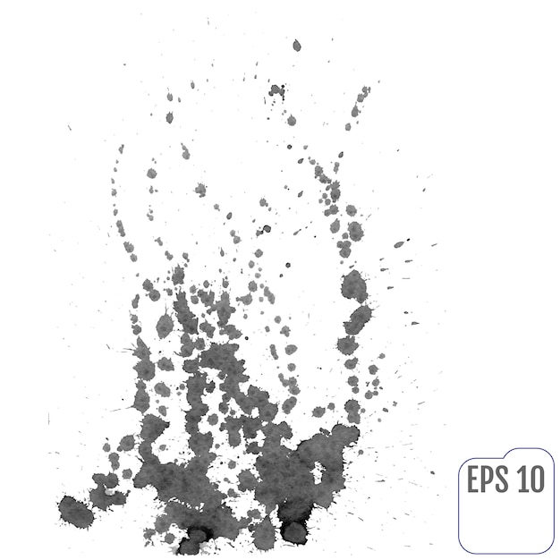 Feu de joie des éclaboussures d'encre. illustration vectorielle Vecteur Premium