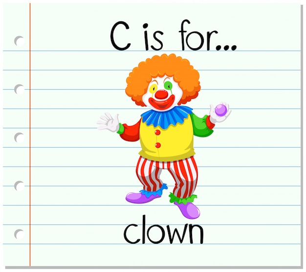 Flashcard Lettre C Est Pour Le Clown Télécharger Des - 