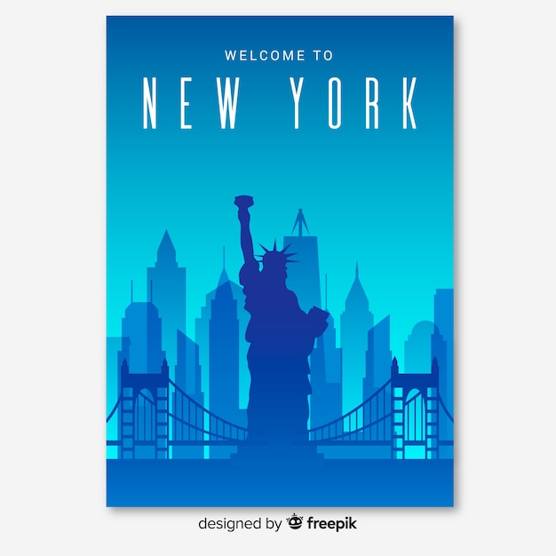 Flyer New York | Vecteur Gratuite