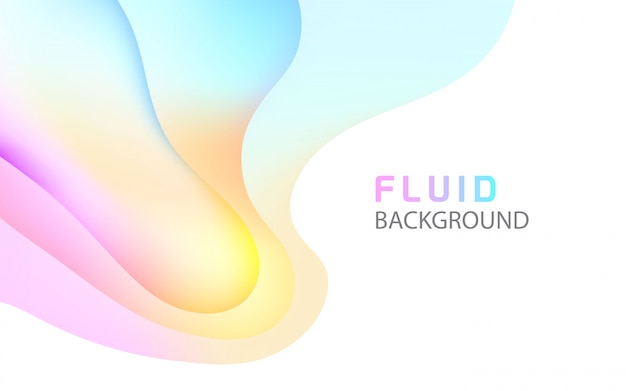 Fond abstrait lumineux fluide Vecteur Premium