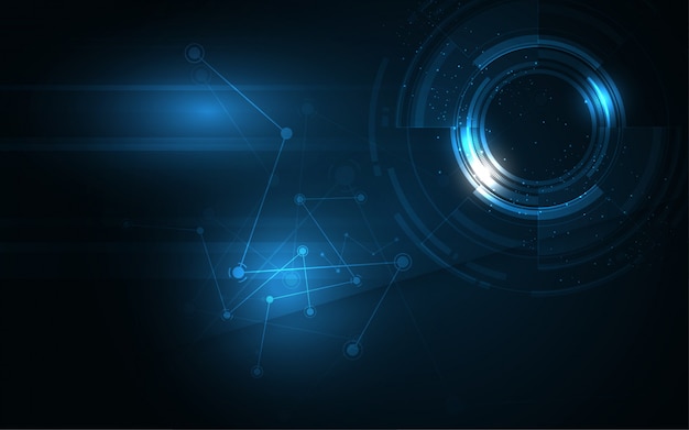 Fond abstrait technologie fond hi-tech communication concept innovation Vecteur Premium