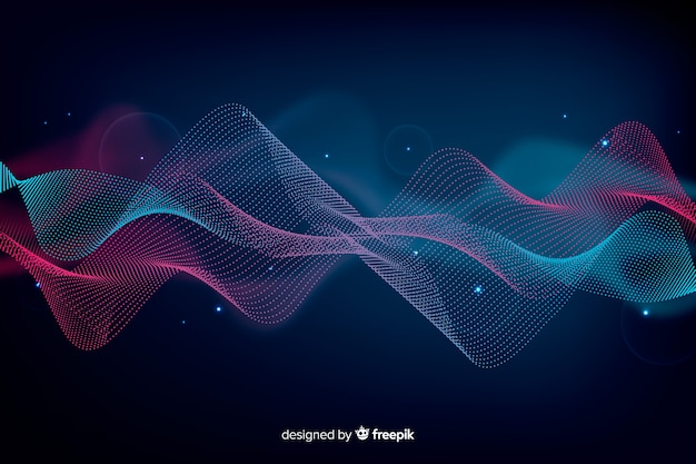 Fond abstrait vagues d'égaliseur Vecteur gratuit