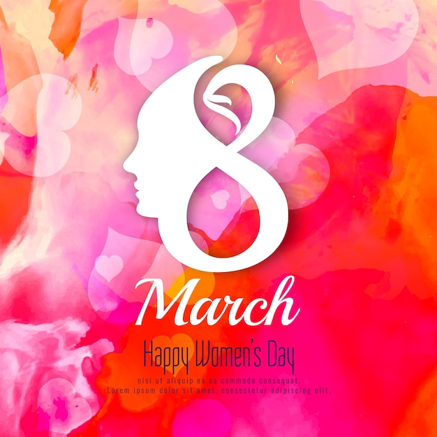 Fond aquarelle moderne abstraite Happy Women's Day Vecteur gratuit Fond aquarelle moderne abstraite Happy Women's Day Vecteur gratuit