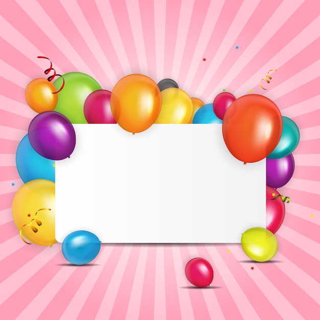 fond de carte anniversaire Fond De Carte Anniversaire Couleur Ballons Brillants Vecteur Premium fond de carte anniversaire