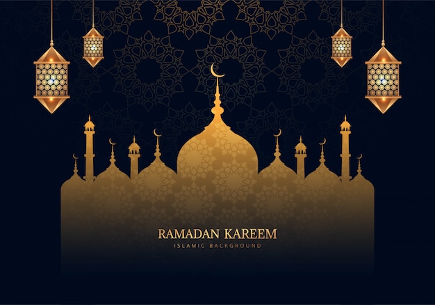 Fond De Carte Belle  C l bration Ramadan  Kareem Vecteur 
