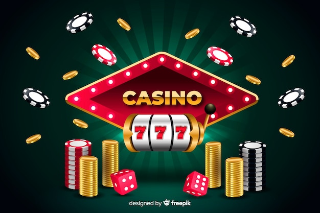 Fond de casino dans un style réaliste Vecteur gratuit