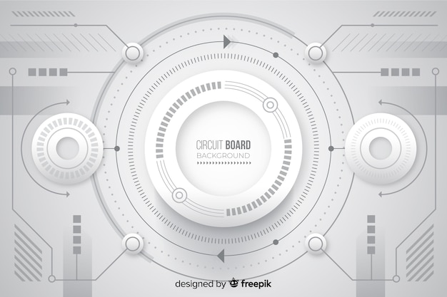 Fond de circuit imprimé réaliste Vecteur gratuit