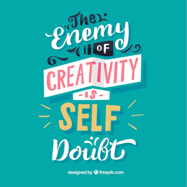 Fond de citation de conception graphique avec un message d'inspiration Vecteur gratuit