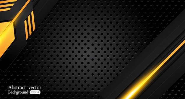 Fond de commerce abstrait orange jaune et noir Vecteur Premium