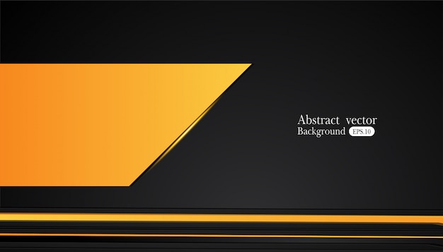 Fond de commerce abstrait orange jaune et noir Vecteur Premium