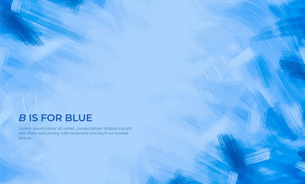 Fond De Coups De Pinceau Bleu Avec Citation Vecteur Gratuite