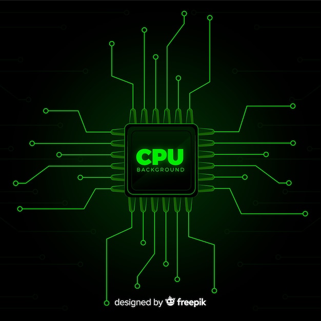 Fond de cpu vert moderne Vecteur gratuit