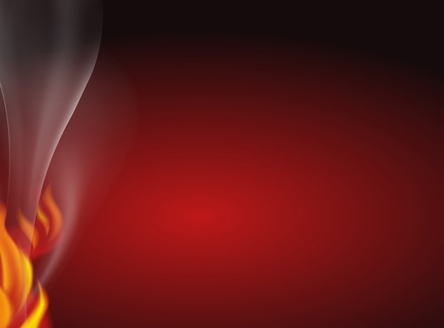 Un Fond De Feu Rouge | Vecteur Premium