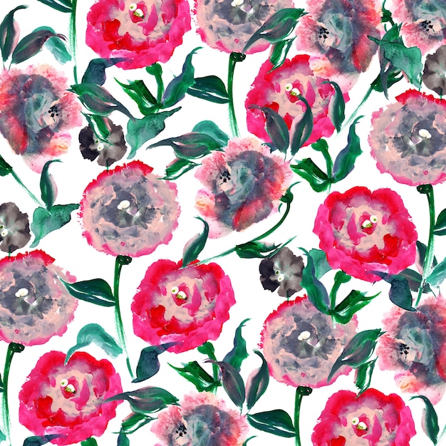  Fond  Floral  Aquarelle Vecteur Gratuite