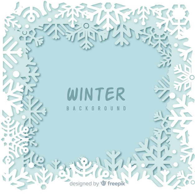 Fond d'hiver Vecteur gratuit