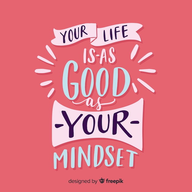 Fond de lettrage coloré citation de motivation Vecteur gratuit