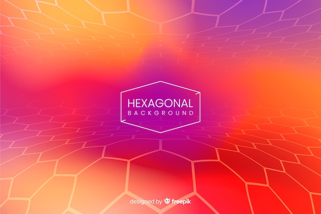 Fond net futuriste hexagonal Vecteur gratuit