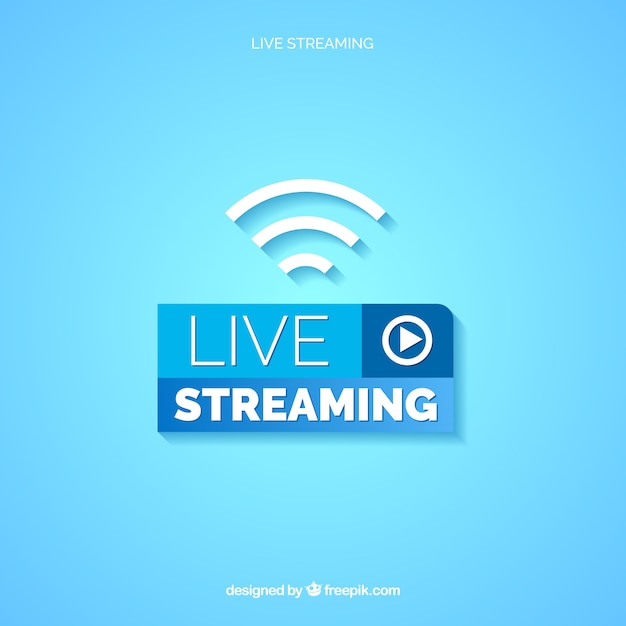 Fond en streaming en direct Vecteur gratuit