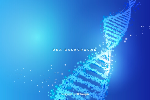 Fond de structure adn abstrait bleu Vecteur gratuit