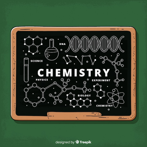 Fond de tableau avec des informations sur la chimie Vecteur gratuit