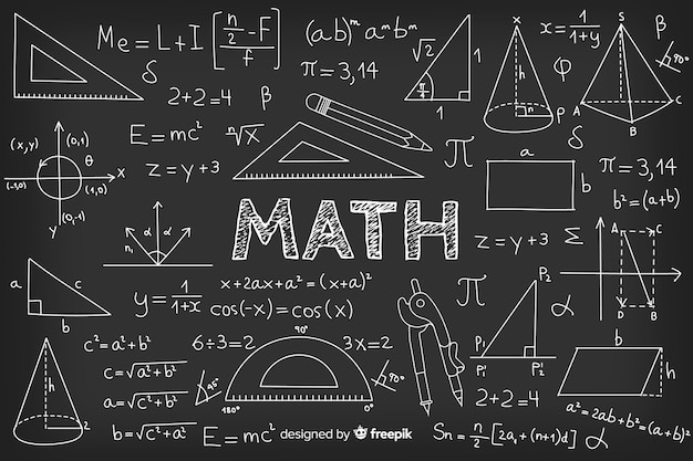 Fond De Tableau Realiste Maths Vecteur Gratuite