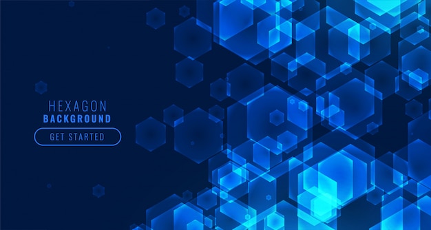 Fond de technologie futuriste de forme hexagonale numérique Vecteur gratuit