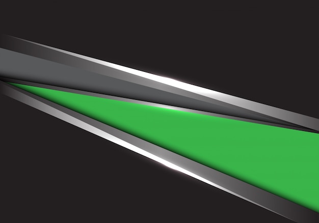 Fond de triangle noir gris argenté vert. Vecteur Premium