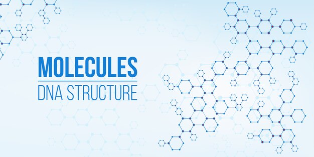 Génome de connexion codant pour la structure moléculaire. Vecteur Premium
