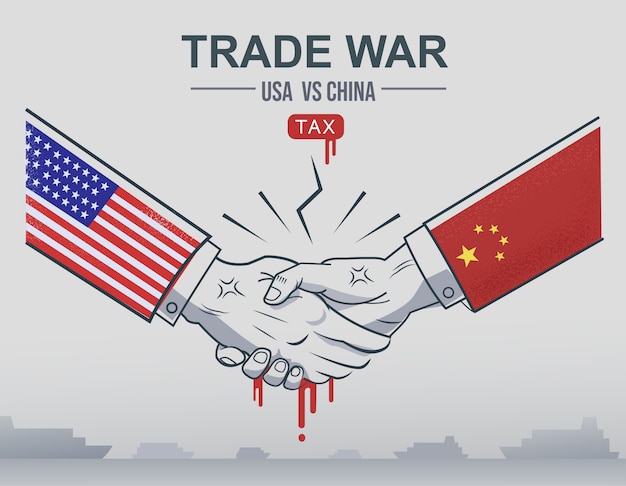 Guerre Commerciale La Chine Contre Les états-unis Et Les Tarifs ...