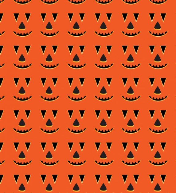 Halloween Visage De Citrouille, Seamless | Vecteur Gratuite