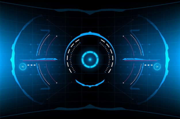 Hud panel vr interface utilisateur Vecteur Premium