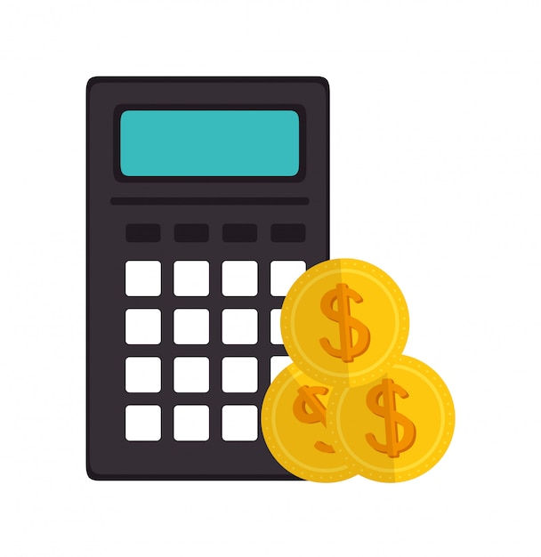 Icône calculatrice design e-commerce Vecteur Premium