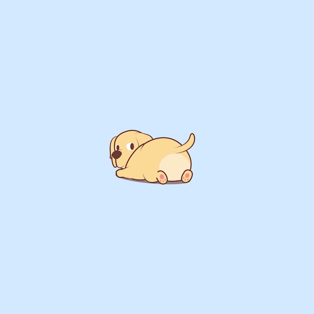 Icône De Dessin Animé Mignon Chiot Labrador Retriever