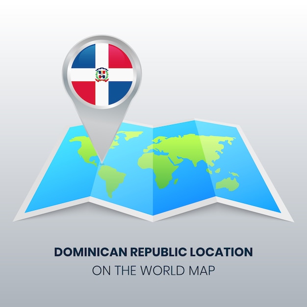 Icône De Localisation De La République Dominicaine Sur La