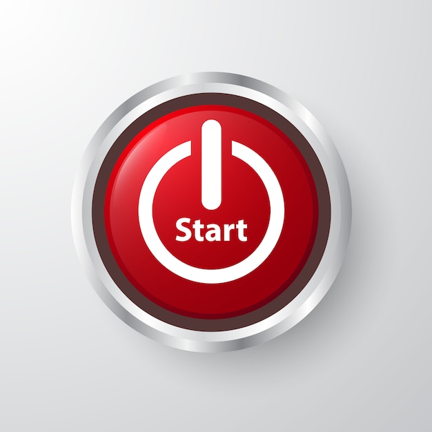 Icône red start 3d design Vecteur Premium