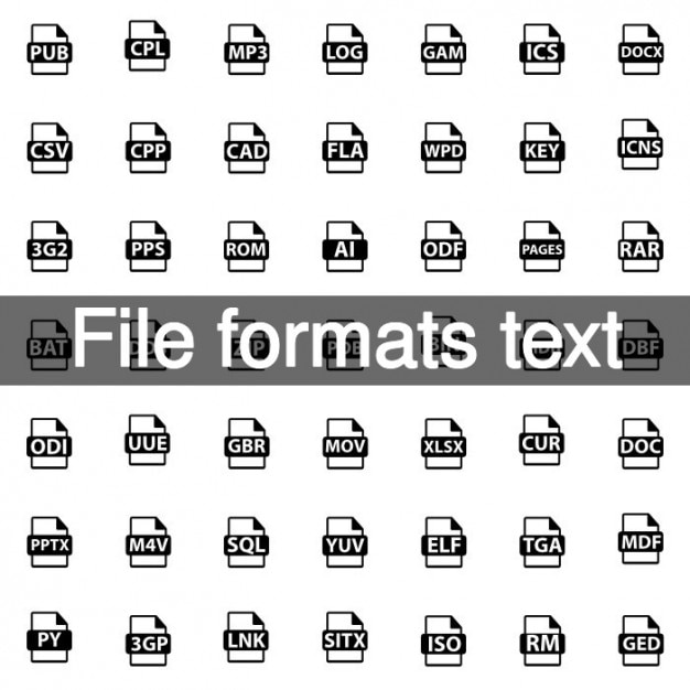 ic u00f4nes de texte des formats de fichiers