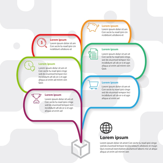 Idée de pensée modèle infographie exploser Vecteur Premium