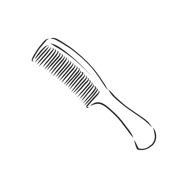 Illustration de brosse sur blanc, brosse à cheveux, illustration de