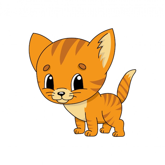 Illustration De Chaton Orange Vecteur Premium