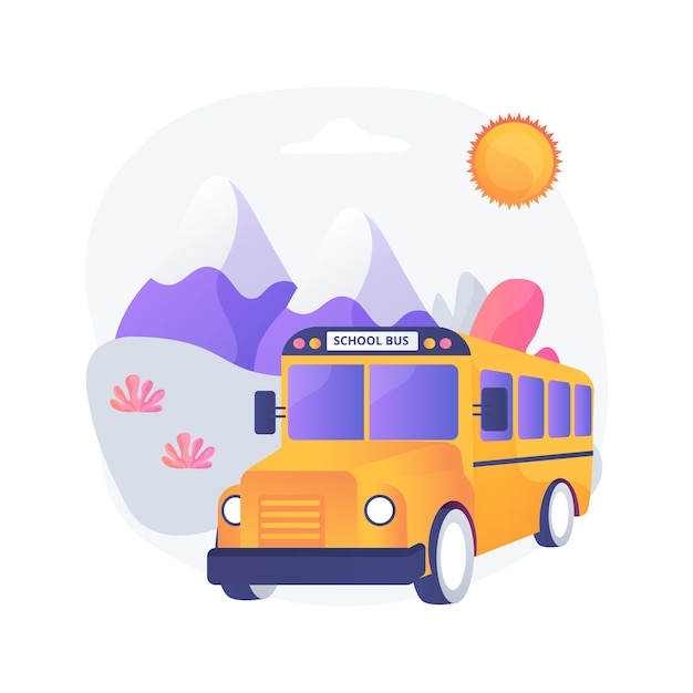 Illustration De Concept Abstrait De Voyage Sur Le Terrain Voyage Scolaire Excursion Pour Les 4183