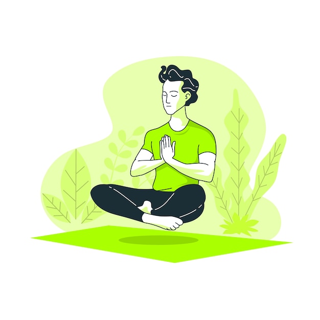 Illustration de concept de méditation Vecteur gratuit