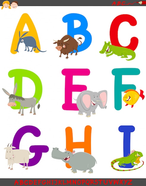 Illustration De Dessin  Anim  D alphabet  Avec Animaux 