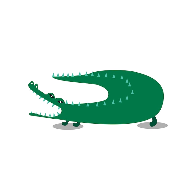 Illustration de dessin animé mignon de crocodile Vecteur gratuit