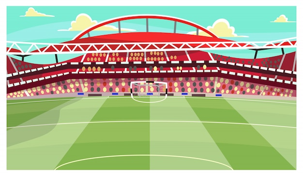 Illustration Du Stade  De  Football Vecteur Gratuite