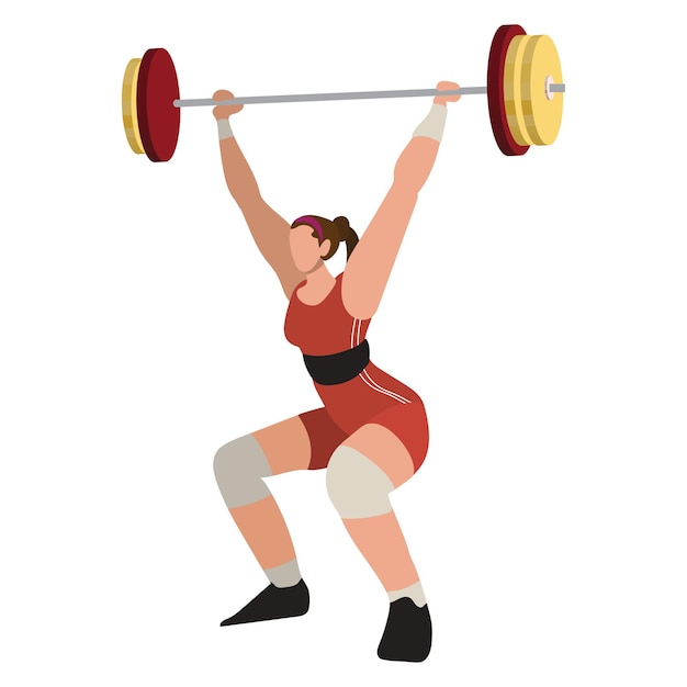 Illustration De Femme De Musculation Vecteur Premium