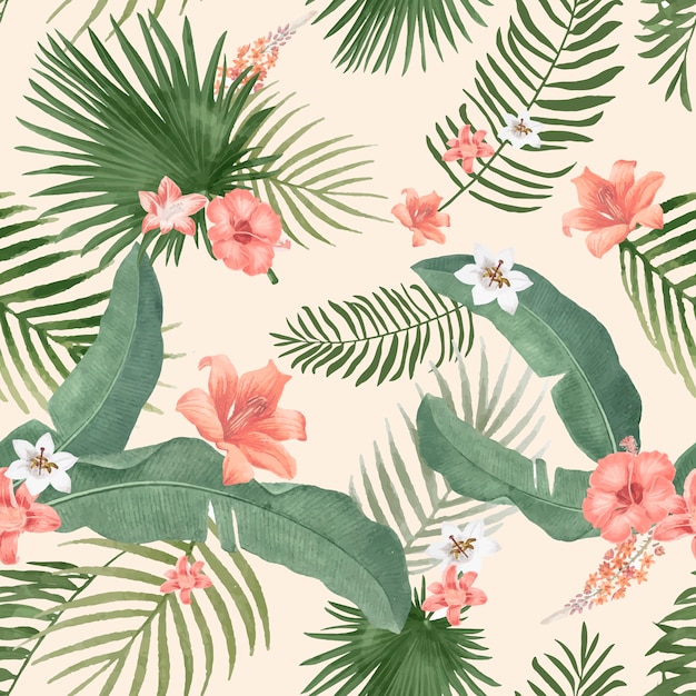 Illustration De Feuillage Tropical Vecteur Gratuite