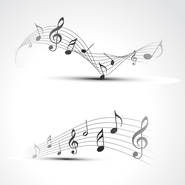 Illustration De Fond De Note De Musique Vectorielle Vecteur Gratuite