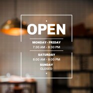 Opening Hours Design Template