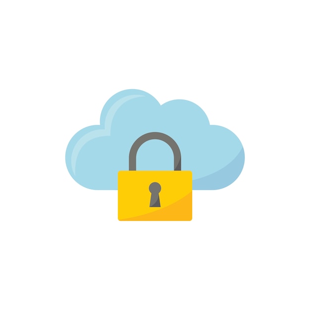 Illustration de l'icône de sécurité de nuage Vecteur gratuit